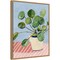 Plant on Pink I by Victoria Borges 18-in. W x 24-in. H. Canvas Wall Art Print Framed in Natural